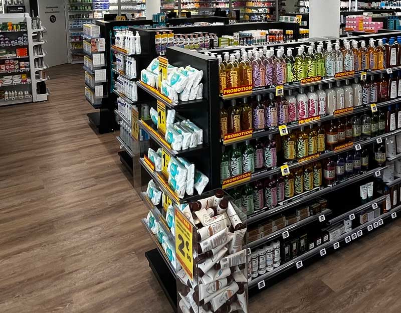 Interior de farmacia partner Akuro España